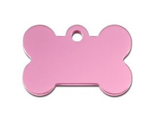 Graverad ID-bricka BEN S rosa 1,5x3cm