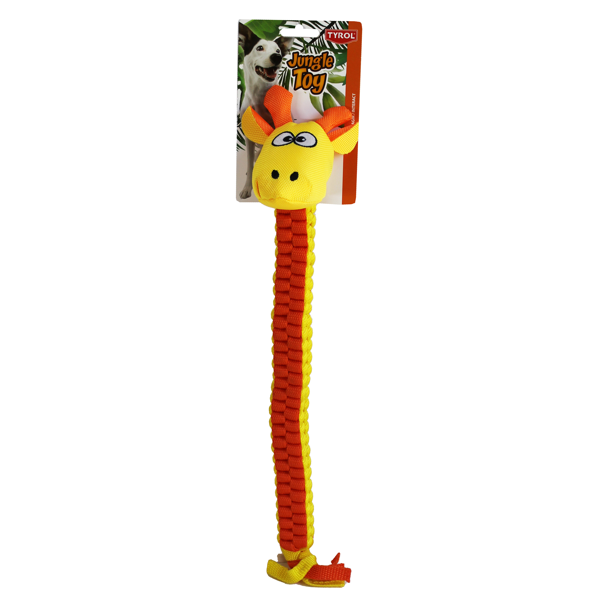 Hundleksak flätad giraff
