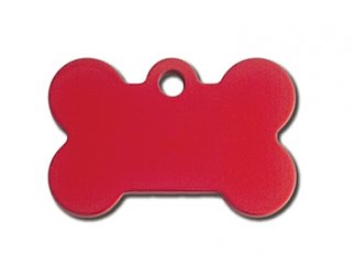 Graverad ID-bricka BEN S röd 1,5x3 cm