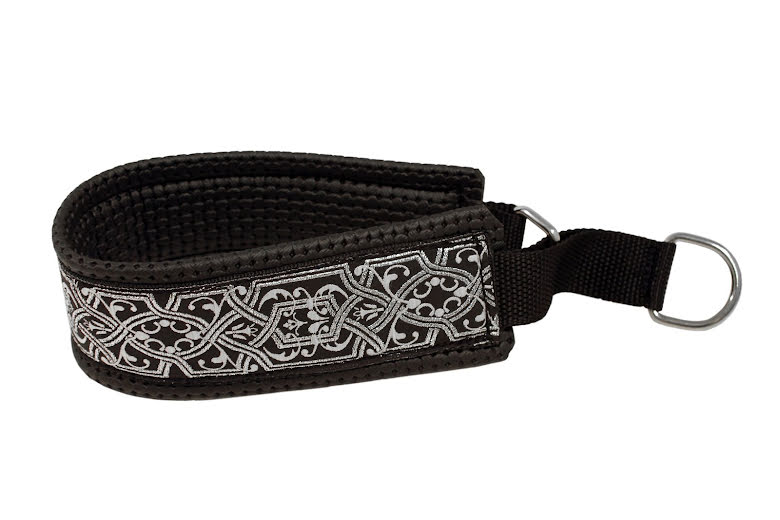 Hundhalsband Keltisk vit silver