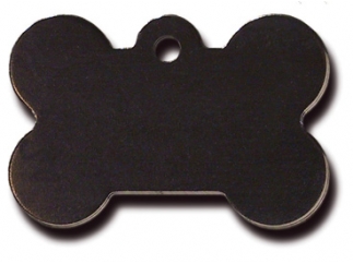 Graverad ID-bricka BEN L svart 2x4 cm
