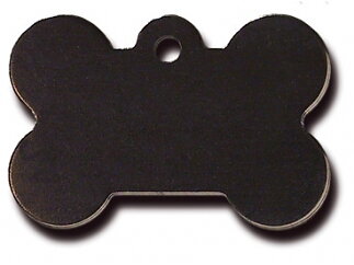 Graverad ID-bricka BEN L svart 2x4 cm
