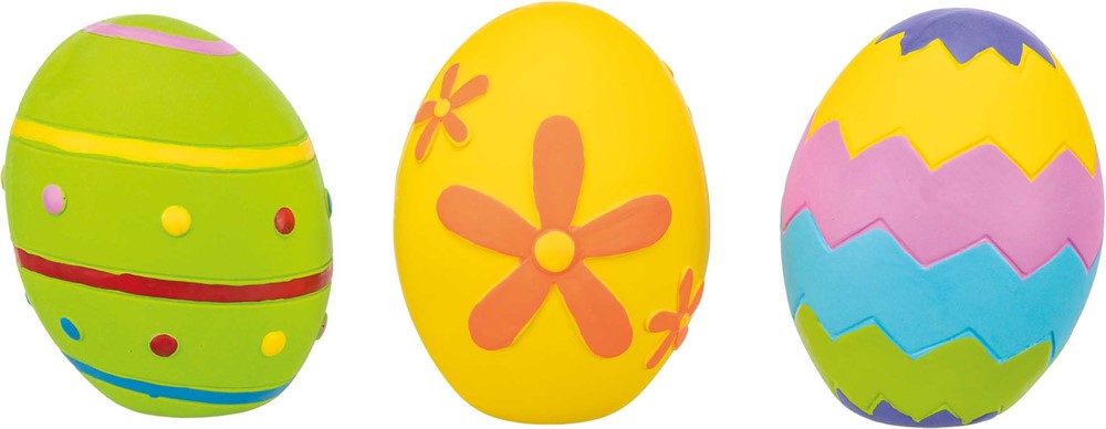 Påskägg 8 cm, latex, med pip - 3