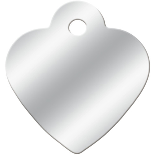 Graverad ID-bricka HJÄRTA S Krona 2,5x2,5cm - 2