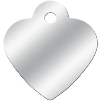 Graverad ID-bricka HJÄRTA S Krona 2,5x2,5cm