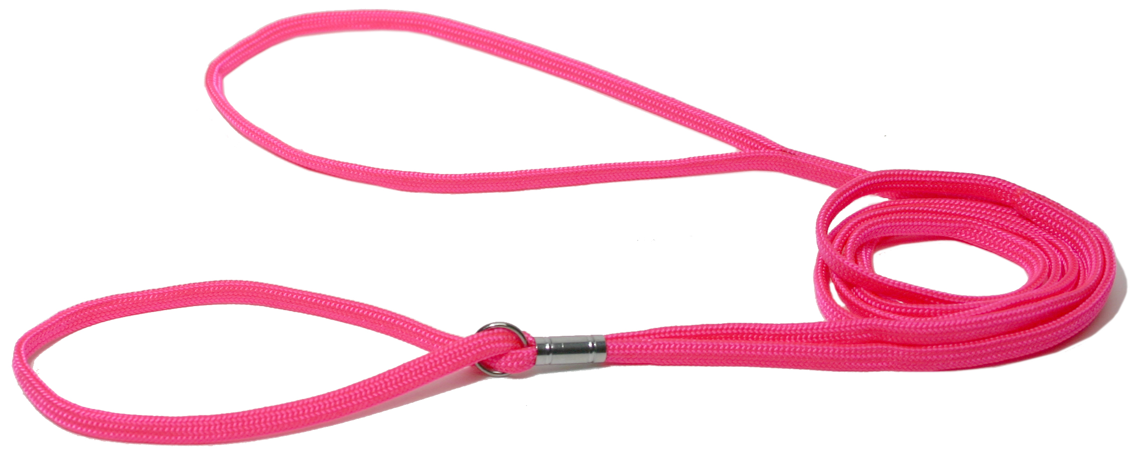 Utställningskoppel hylsa rund nylon Ljusrosa 5mm
