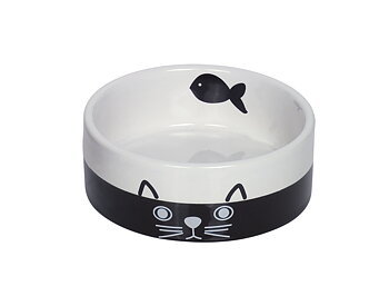 Kattskål Keramik Face  