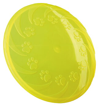 Gummifrisbee flytande