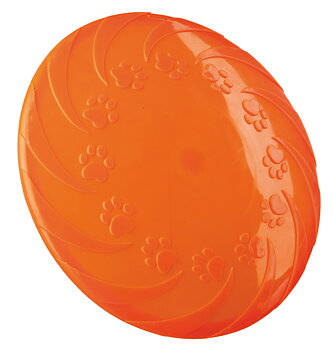 Gummifrisbee flytande
