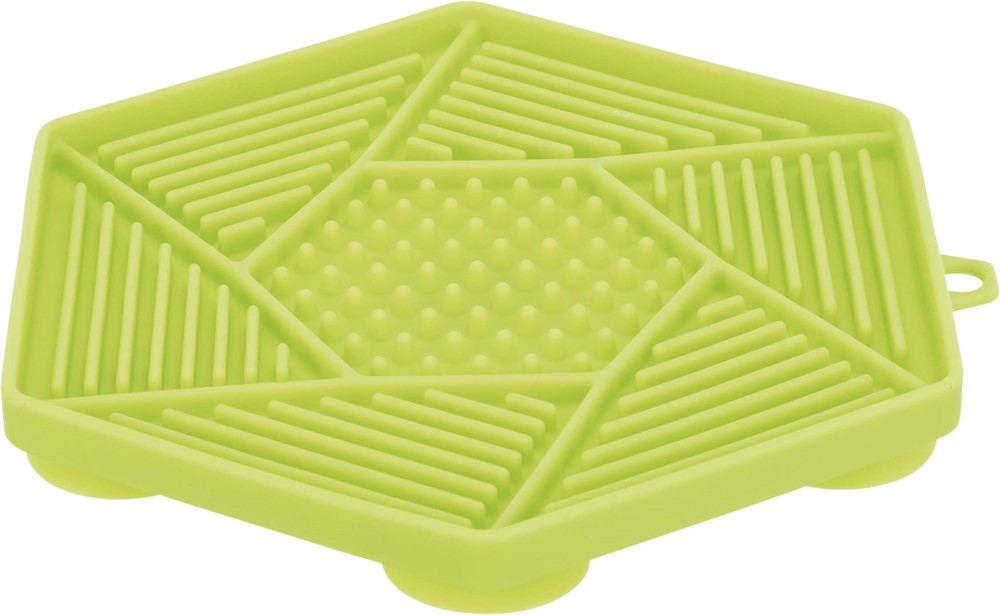 Lick'n snack platta grön med sugkoppar