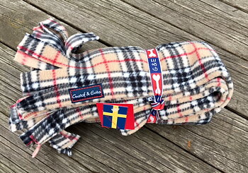 G&E Fleecepläd Beige ruta