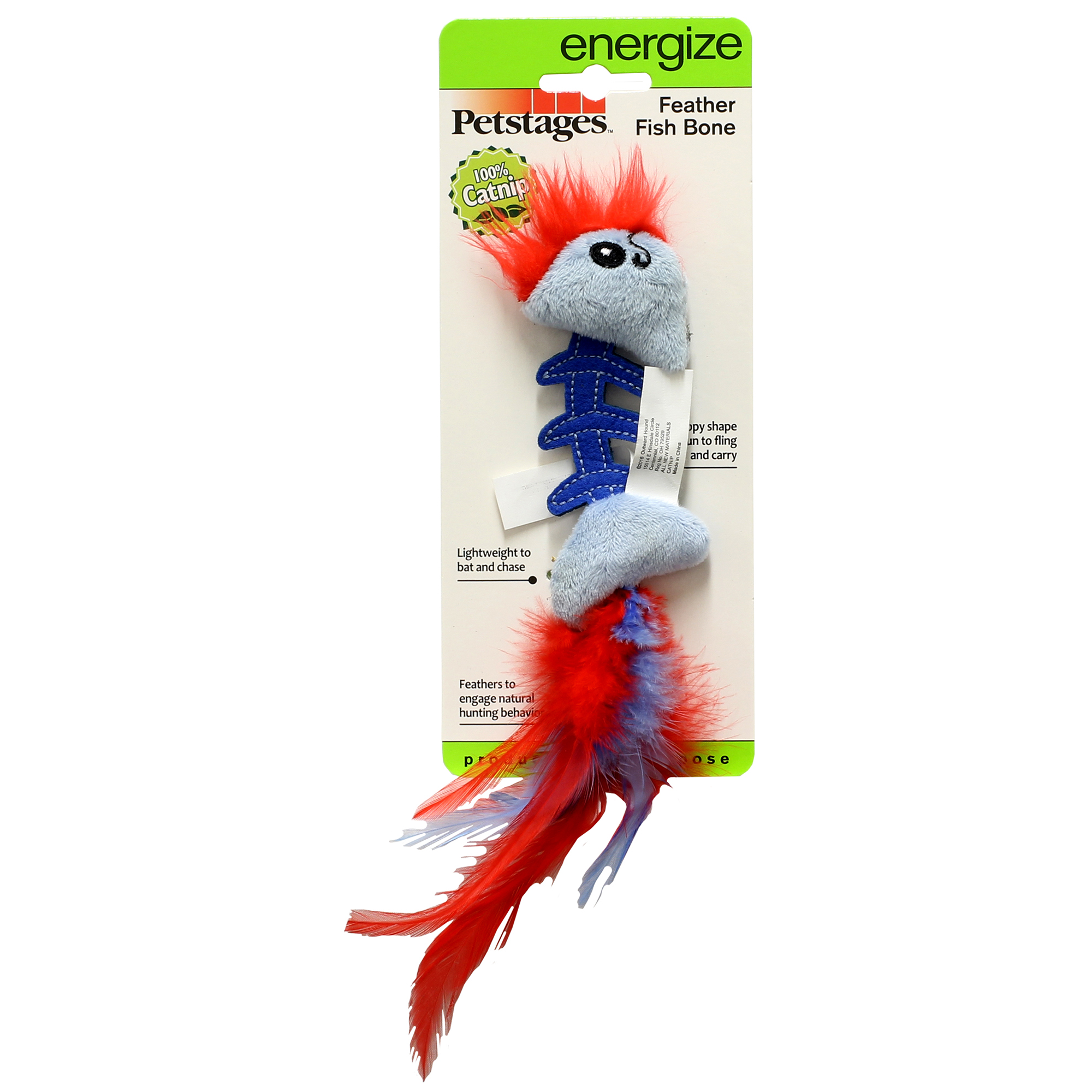 Kattleksak PETSTAGES feather fish bone