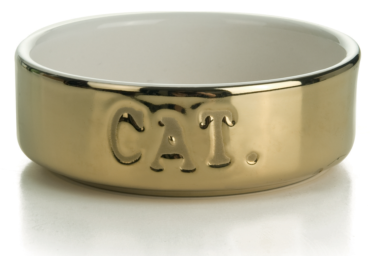Kattskål CAT guld