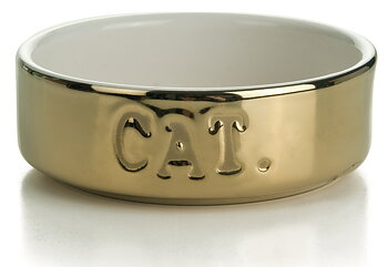 Kattskål CAT guld