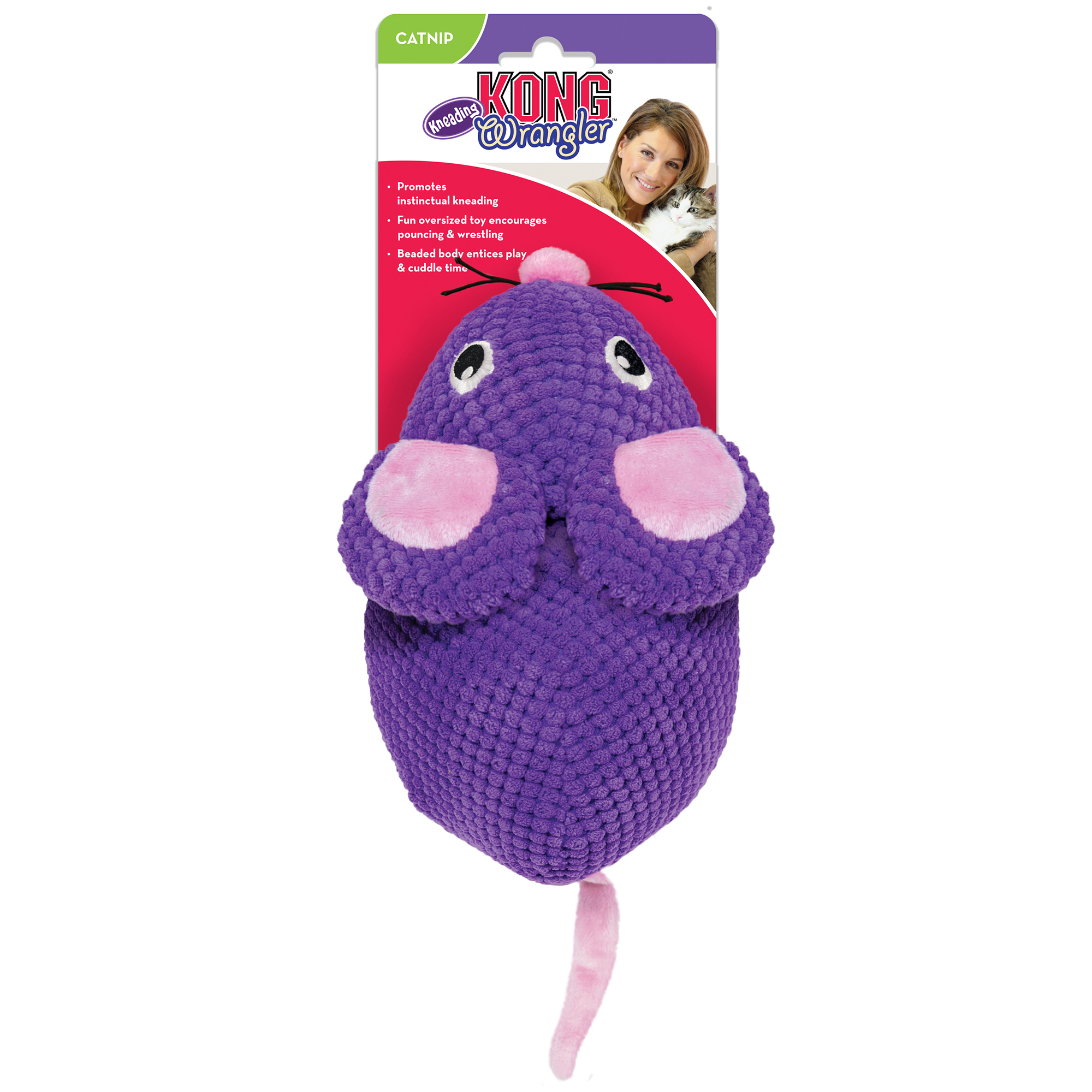 Kattleksak KONG wrangler kneading mouse 