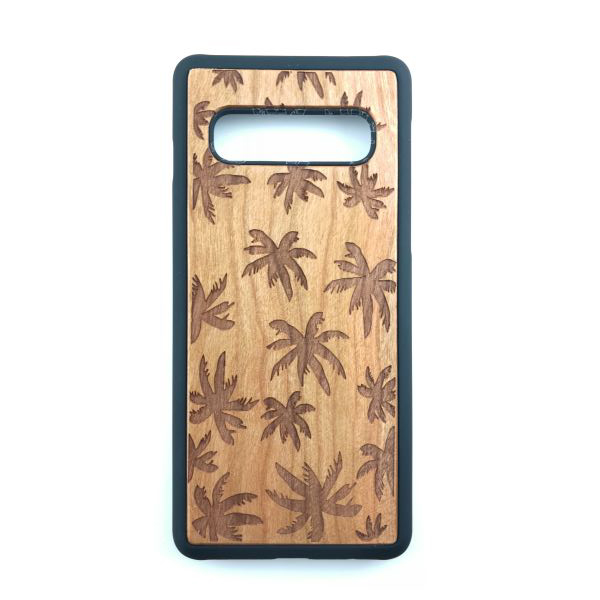 Samsung Galaxy S10e - Real wood with print - Palm leaves