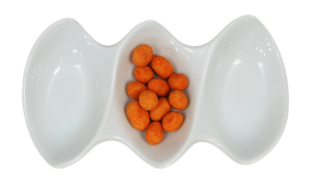 Mini Porslins Skål - Praktisk Tredelad - 12 pack - 2