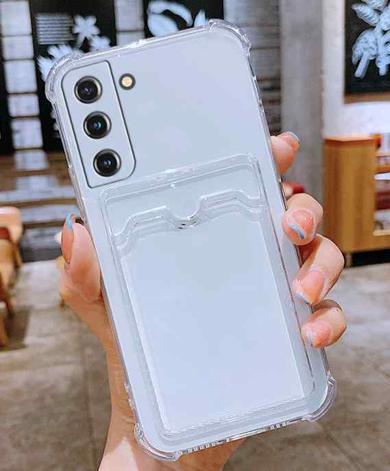 Samsung Galaxy S21 FE Case - Card Holder Transparent - 3