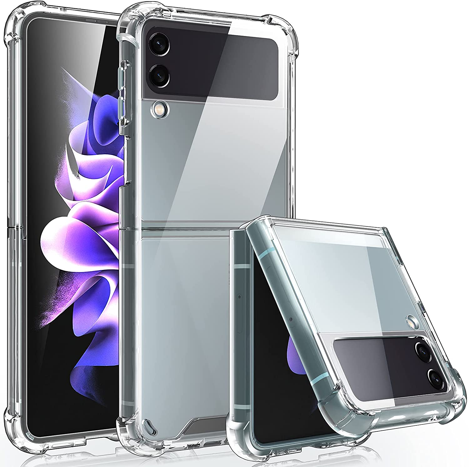Samsung Galaxy Z Flip 4 - Transparent Skal Hårda Kanter - 2