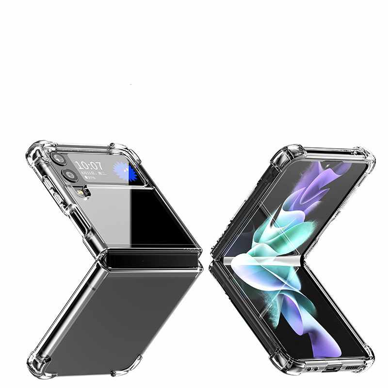 Samsung Galaxy Z Flip 3 - Mjukt Transparent Skal Hårda Kanter - 2