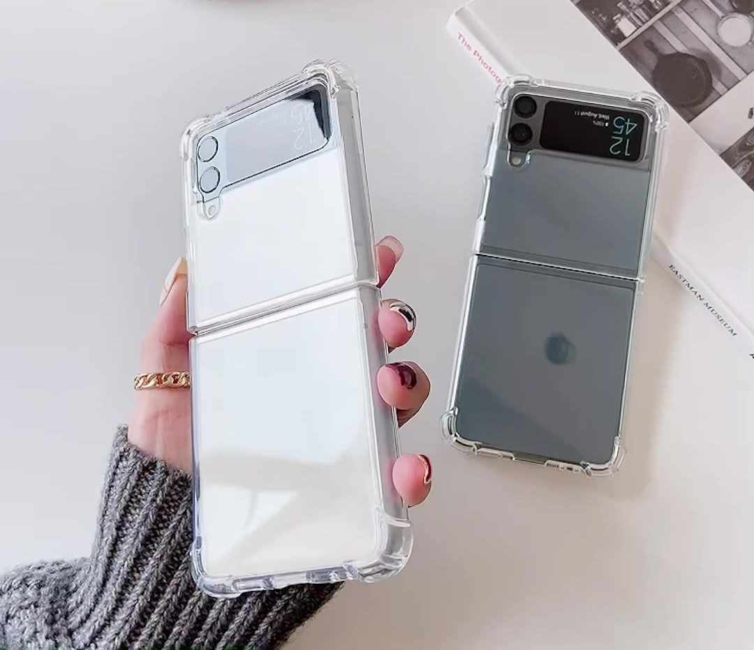Samsung Galaxy Z Flip 3 - Mjukt Transparent Skal Hårda Kanter - 3