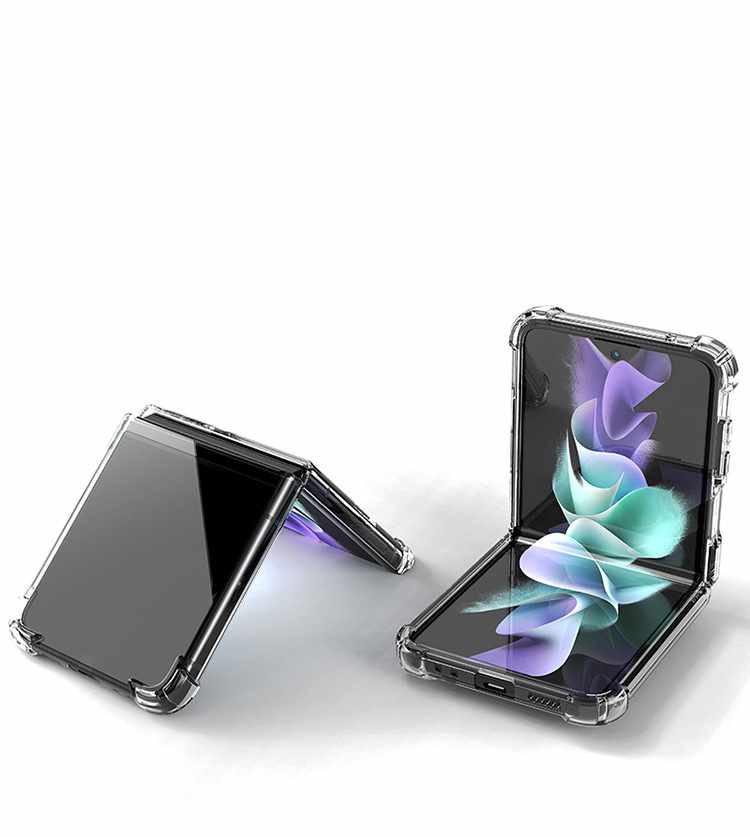 Samsung Galaxy Z Flip 3 - Mjukt Transparent Skal Hårda Kanter - 8