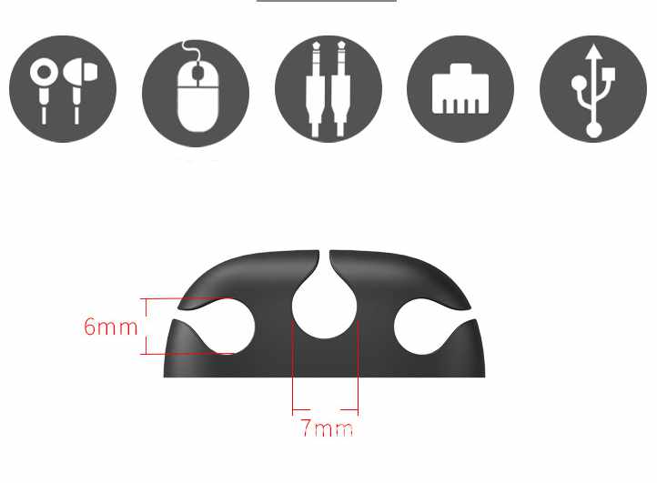 2-Pack - Kabelhållare  Tre Kablar – Effektiv Sladdorganisation för Ditt Hem eller Kontor! - 7