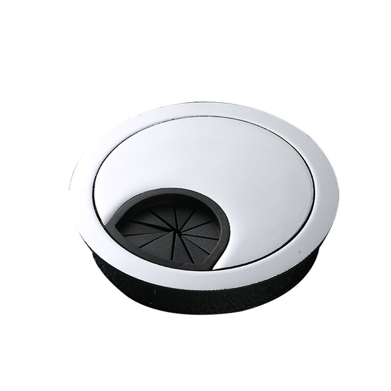 2-Pack - Kabelgenomföring för bord - 60 mm Grå