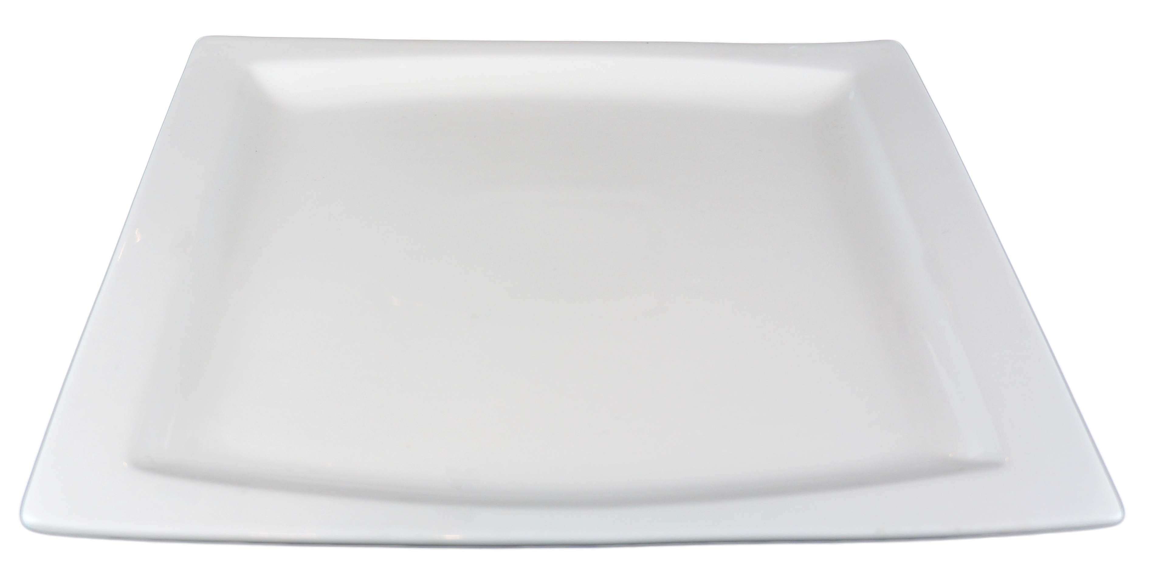 Rectangular Porcelain Plate Soft-shaped - 6 pack