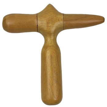 Wooden Massage Tool - Hammer for Deep Relaxation Brown