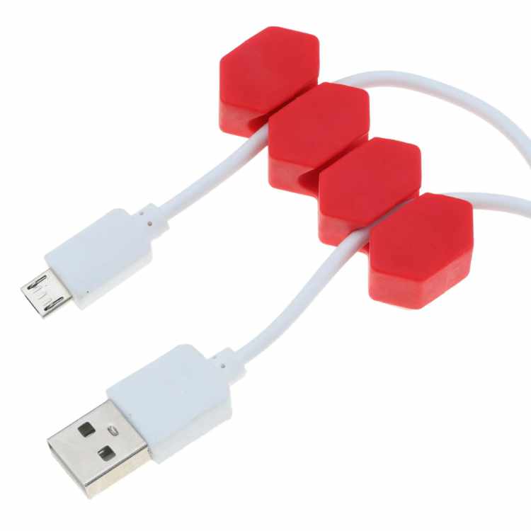 2-Pack - Kabelhållare Hexagon Tre Kablar - 5