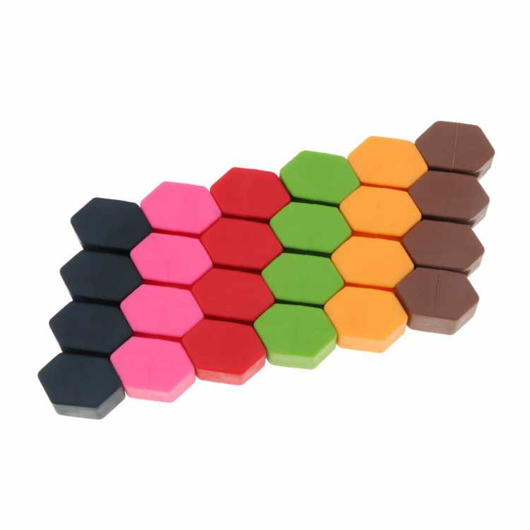 2-Pack - Kabelhållare Hexagon Tre Kablar - 4