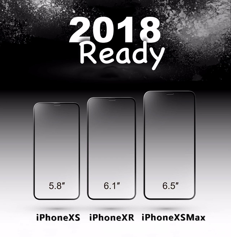 iPhone X / iPhone XS / iPhone XS Max / iPhone XR - Heltäckande Härdat Skyddsglas Lim - 4