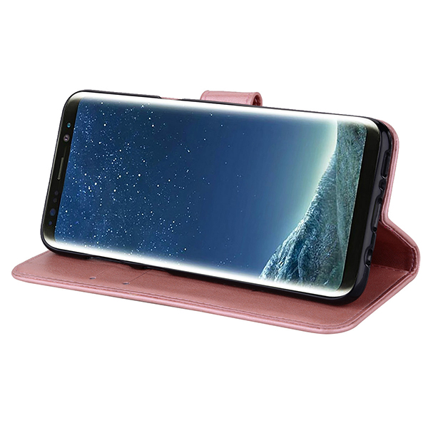 iPhone X / iPhone XS Skal - Plånbok Ros - 13