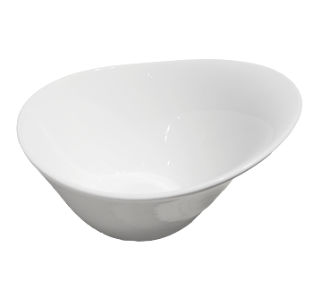 Small Porcelain Bowl -Softly shaped rim - 4 Pack