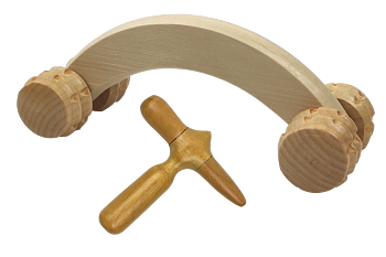 Wooden Massage Tools - Hammer and Car for Gentle Muscle Relief