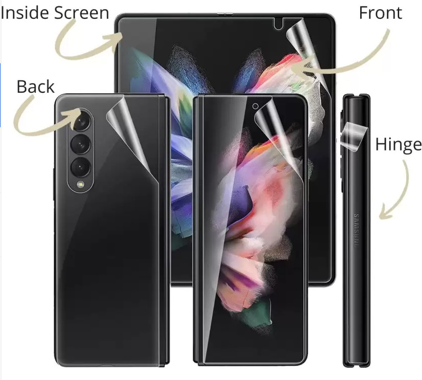Samsung Galaxy Z Fold 6 - Mjuk Skyddsfilm Fyra Delar - 11