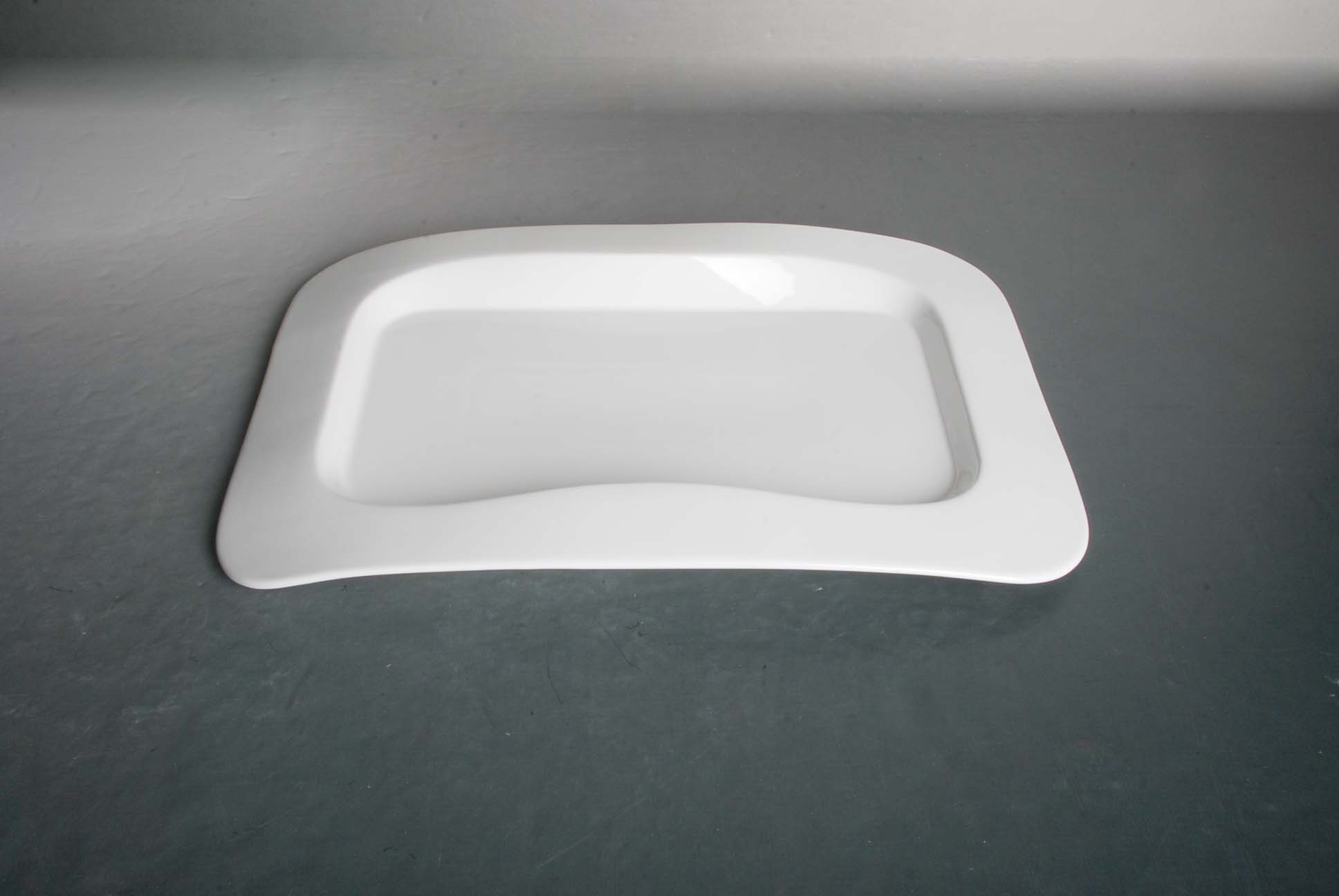 Rectangular Plate Big - Arched Raised Edge - 4