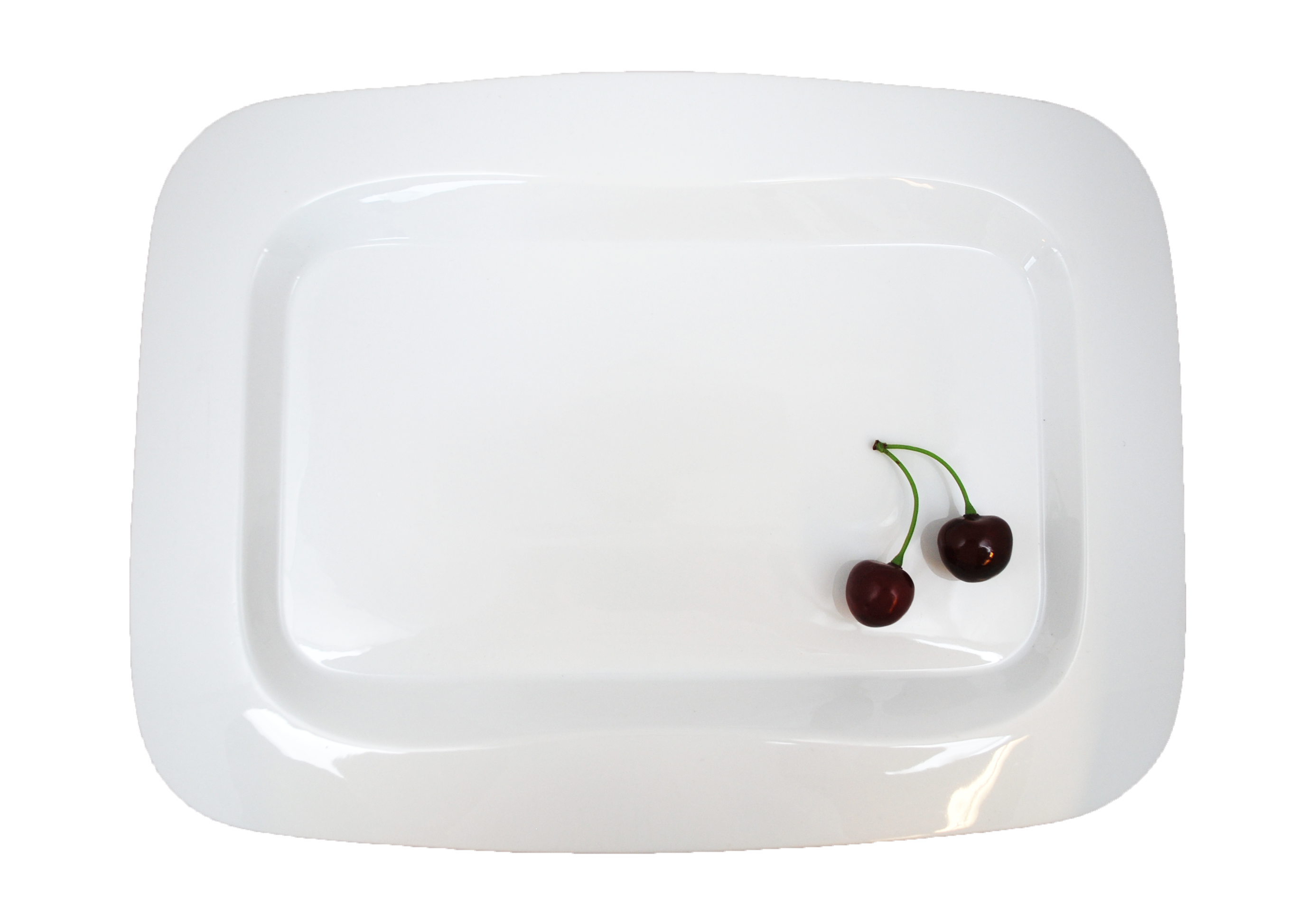 Rectangular Plate Big - Arched Raised Edge - 3