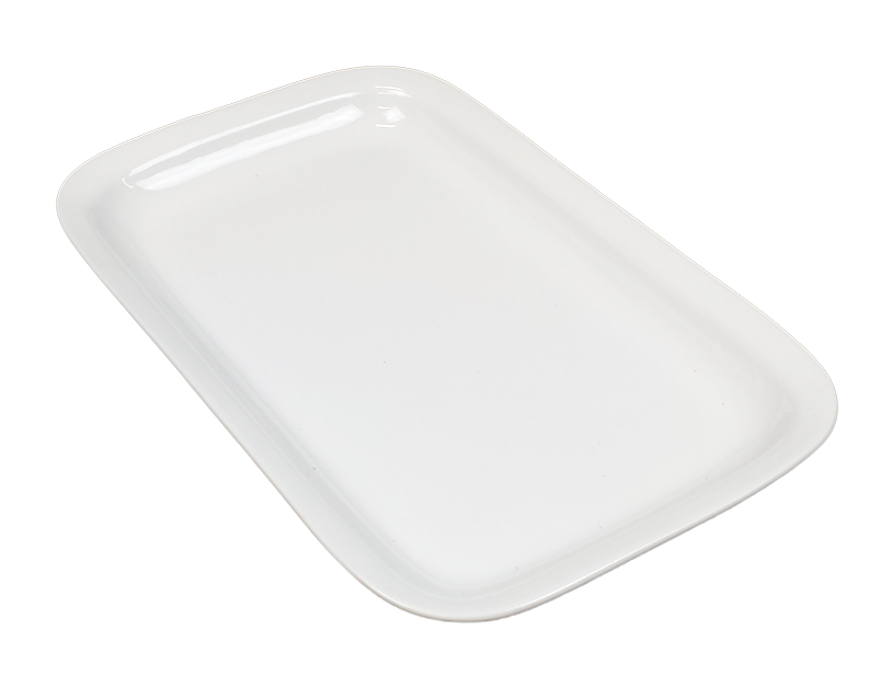 Rektangulär Djup Porslins Tallrik/Fat – Runda - 4 pack
