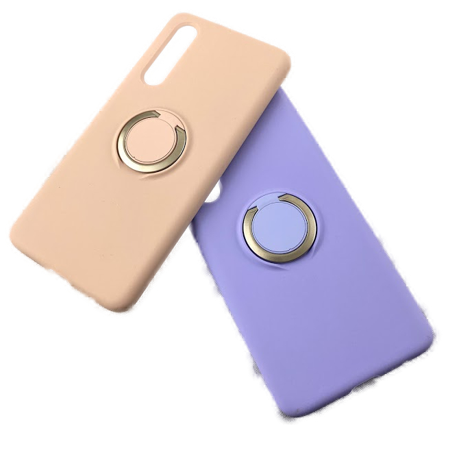 Huawei P30 silikon mikrofiber skal - Ringhållare - 5