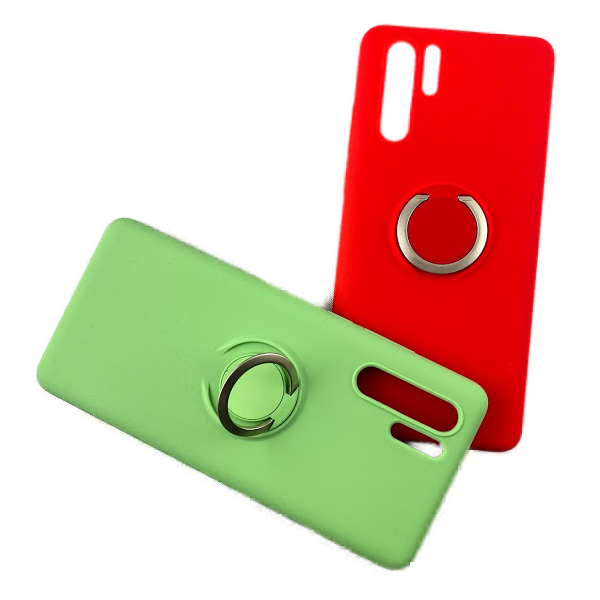 Huawei P30 Pro Silikon Mikrofiber Skal - Ringhållare - 3