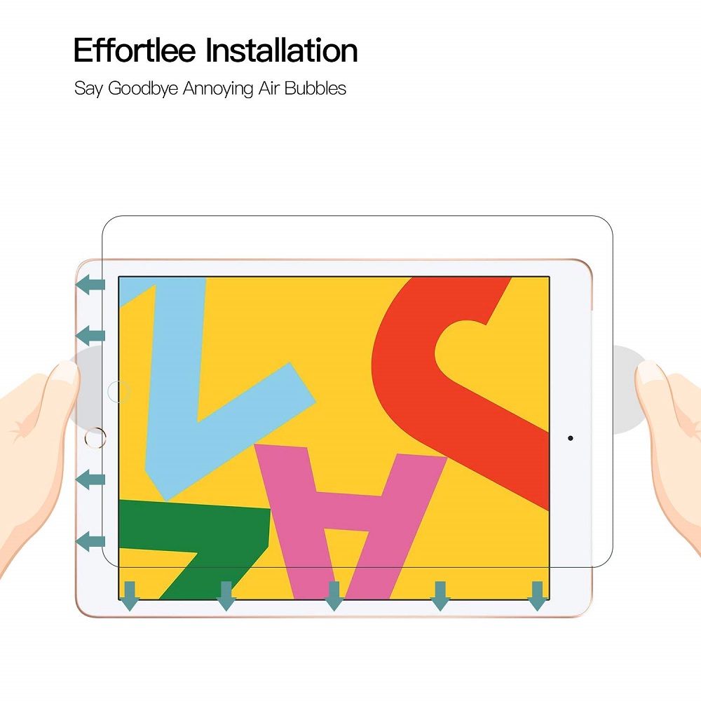 iPad Air 10.2 inch - Tempered Protective Glass Rounded Edges