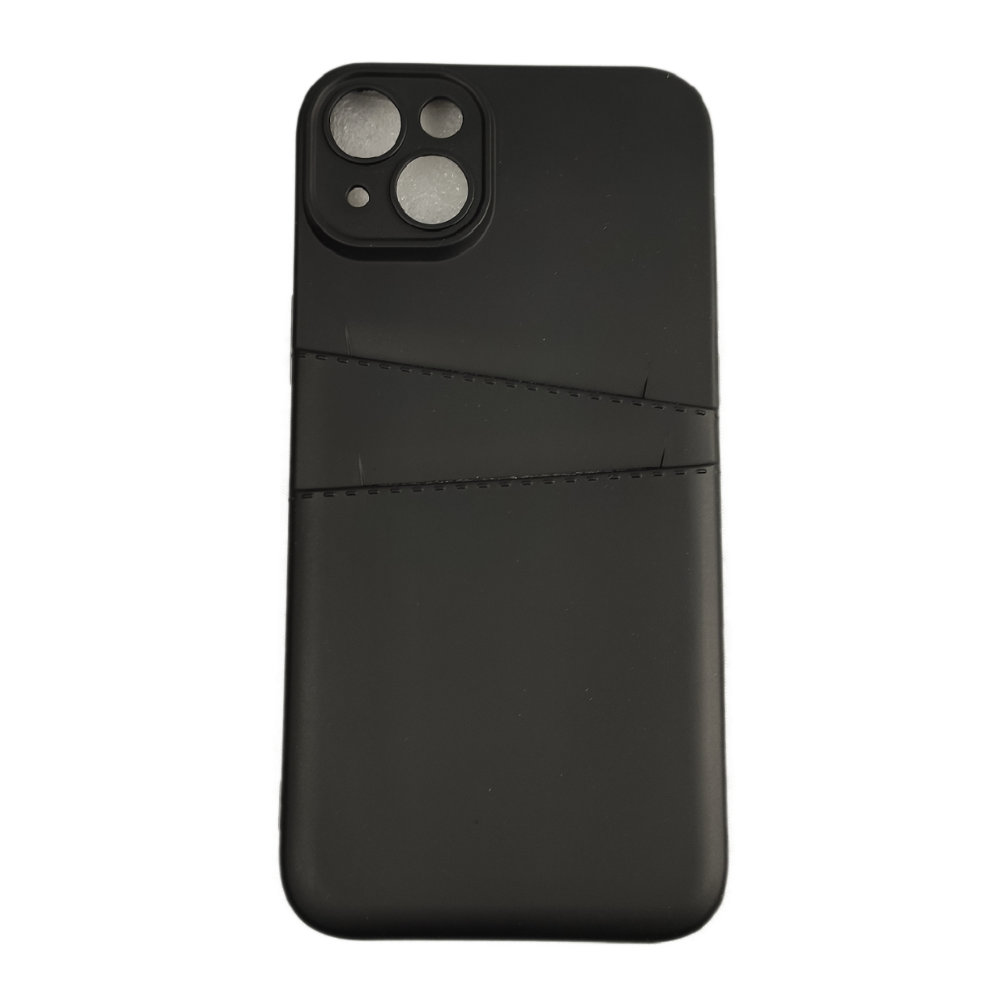 iPhone 14 Plus Skal - Mikrofiber Silikon Dubbelt Kortfack