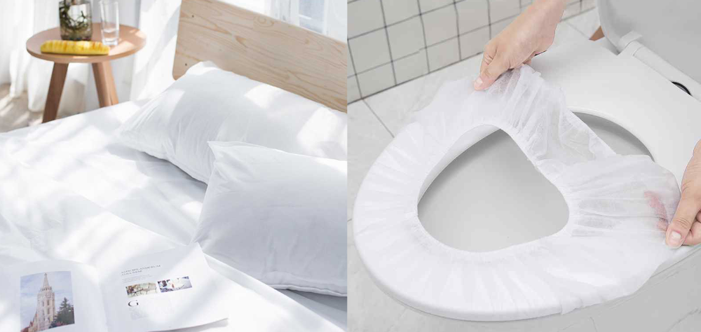 Hygiene Package - 2 Bed Linen + Toilet Seat Cover White 10-pack - 2