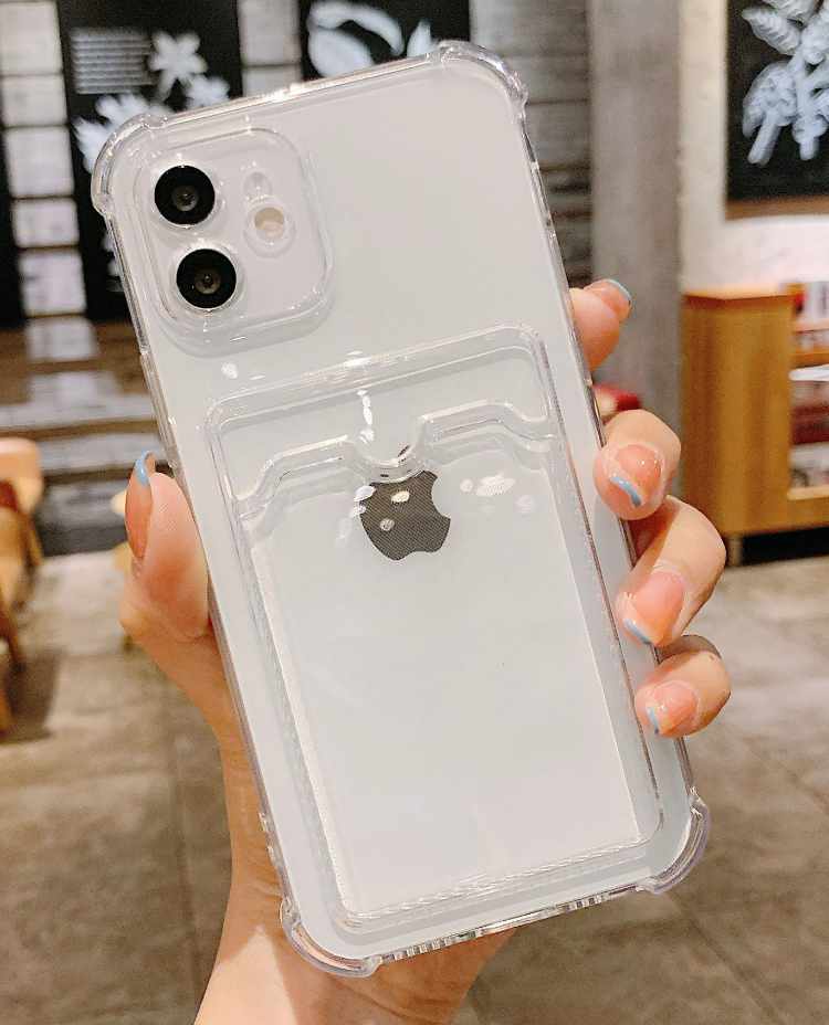 iPhone 11 Skal - Transparent Korthållare&nbsp; - 4