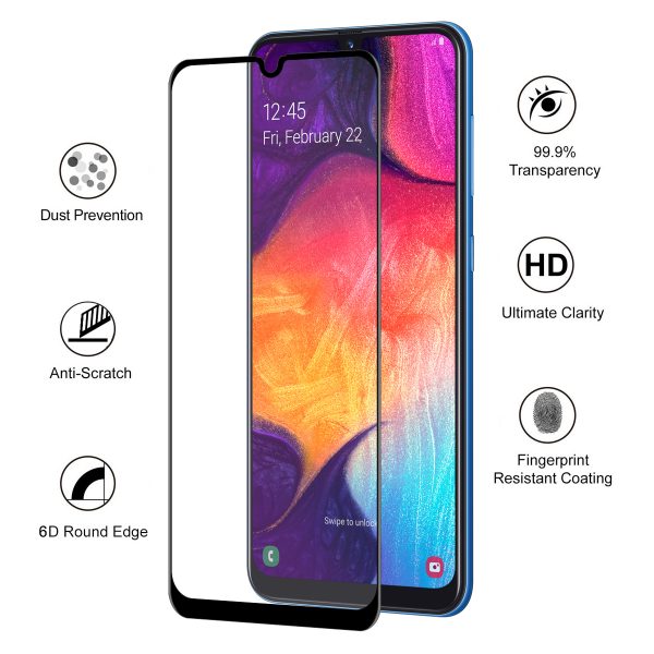 Samsung Galaxy A50 / Samsung Galaxy A50s - Heltäckande Härdat Skyddsglas - 2