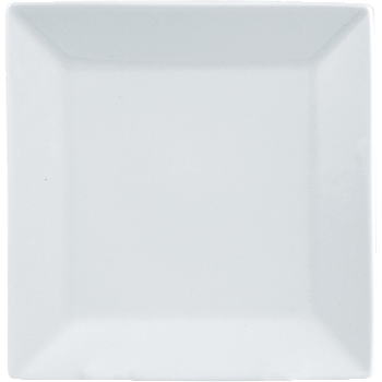 Square Porcelain Plate - Sloping Edges - 10 pack