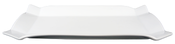 Rectangular Porcelain Plate Folded Edges - 10 pack