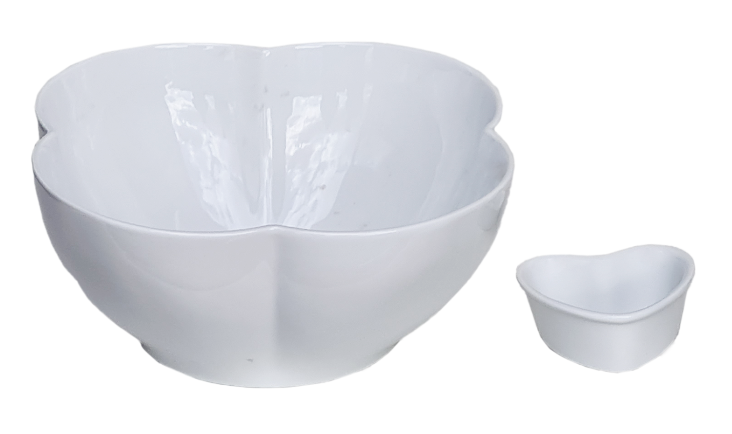 Porcelain Set - Love Heart Bowls with Large Flower - 13 pieces - 3